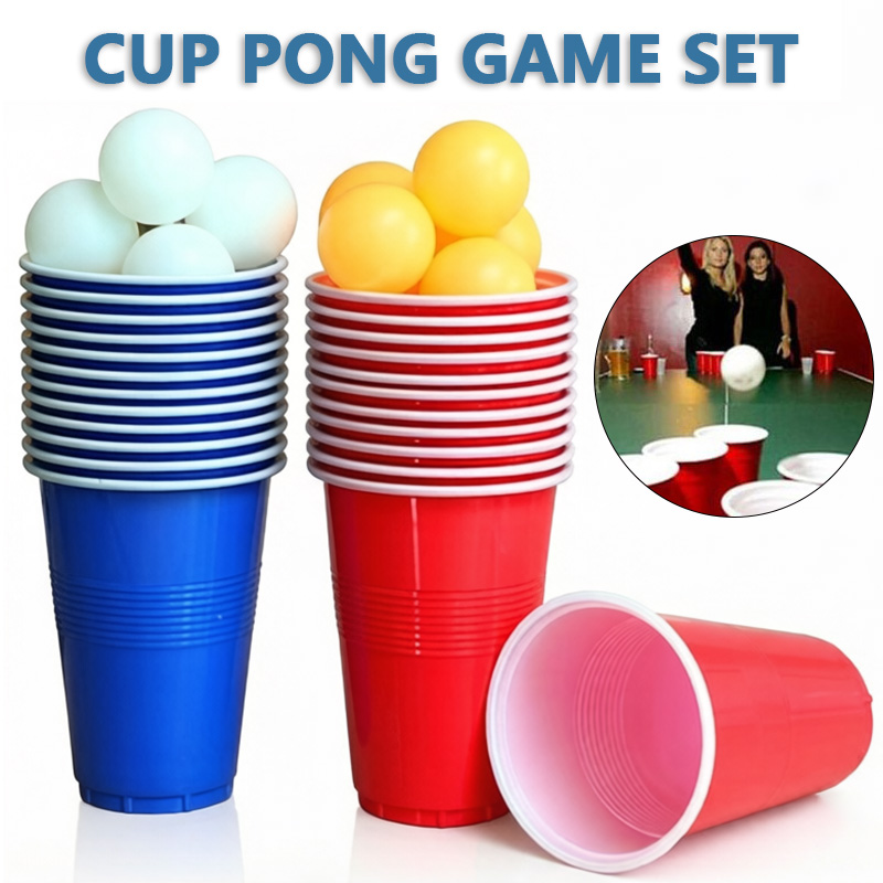 Table Tennis Olympics - Set Permainan Beer Pong & Gelas