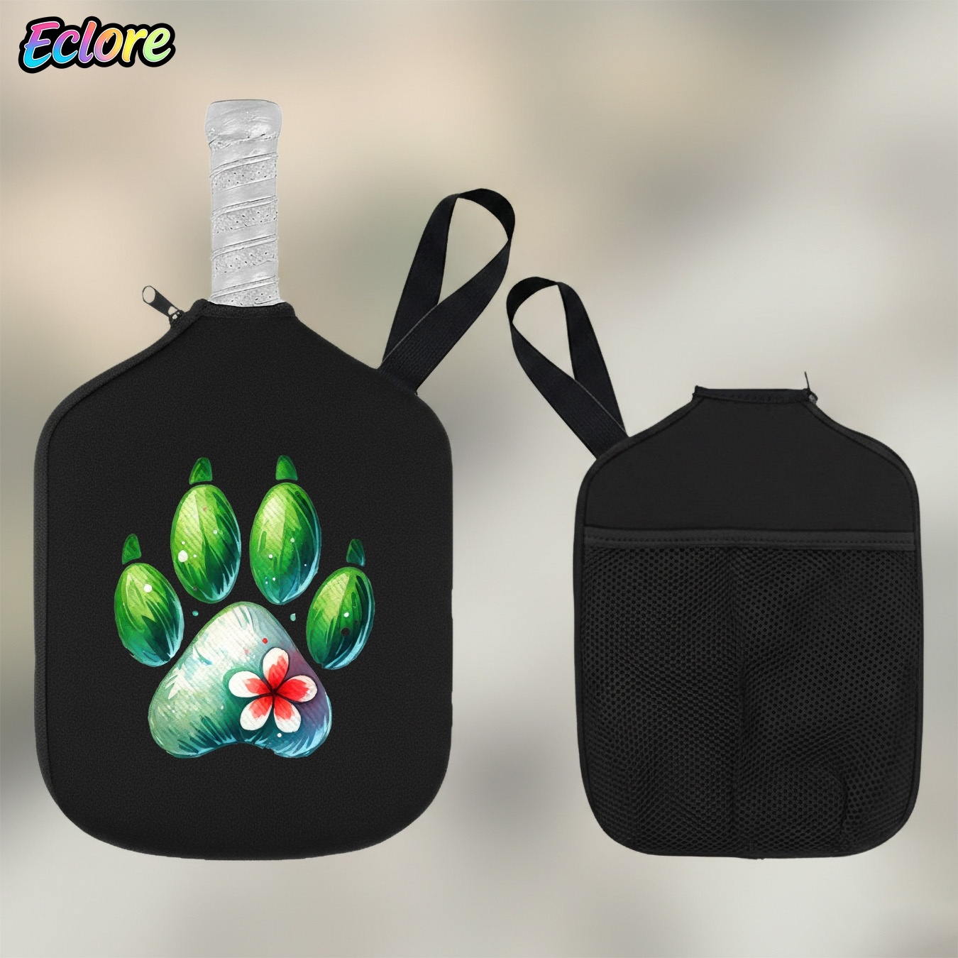 Table Tennis Racket - Penutup Raket Pickleball Motif Cakar Warna